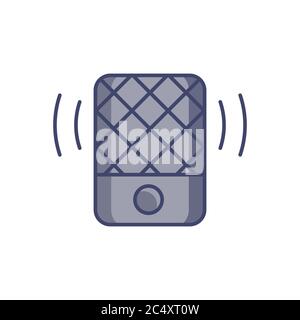 Portable music speaker vector icon symbol isolated on white background Stock Vector