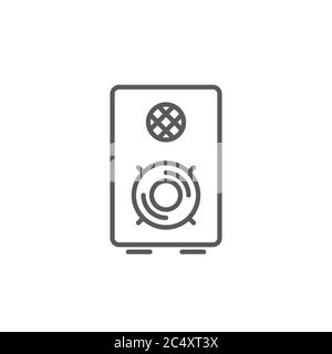 Portable music speaker vector icon symbol isolated on white background Stock Vector