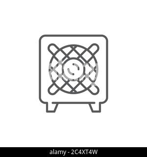Portable music speaker vector icon symbol isolated on white background Stock Vector