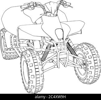 quad sketch vector on a white background Stock Vector Image & Art - Alamy