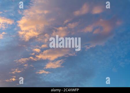 Colorful sunset with clouds. Stock Photo