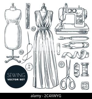 Sewing Set Stock Vector by ©Yurumi 9684345