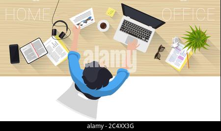 Workplace concept. Flat design Stock Vector