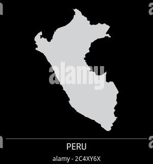 Peru map icon Stock Vector