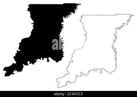 Knox County (Indiana) outline map set Stock Vector Image & Art - Alamy