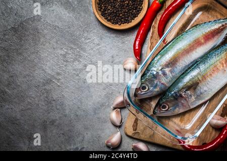 Indian mackerel Rastrelliger kanagurta Stock Photo