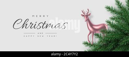 Christmas horizontal banner. Stock Vector