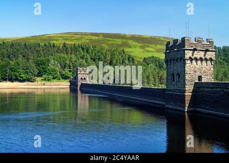 UK,Derbyshire,Peak District,Derwent Dam and Reservoir Stock Photo