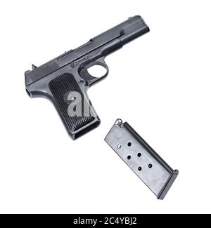 old gun isolated on a white background with clipping path Stock Photo