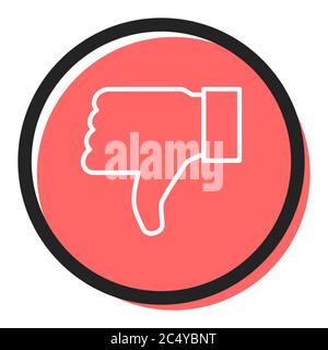 Speech icon vector bubble like donts, red color. flat simple trend modern logotype graphic design . Stock Vector
