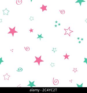 Seamless color pattern for your baby set on white background. Happy child vector . Stock Vector