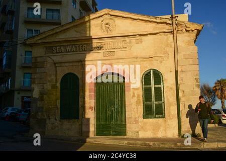 Sea Water Distilling at Sliema, Malta Stock Photo