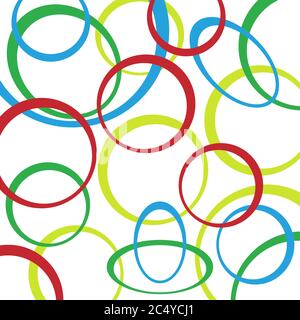Retro pattern background with circles vector decoration Stock Vector