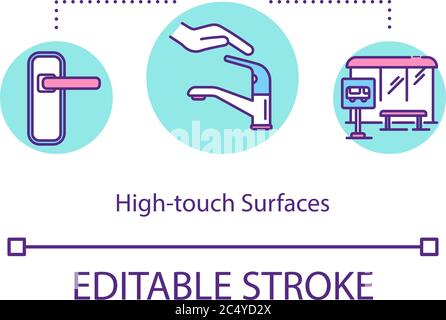 High-touch surface concept icon Stock Vector