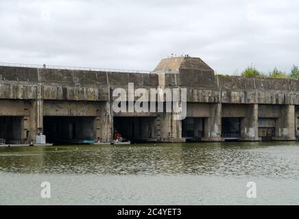 Former German U-boat base in Saint-Nazaire, France. August 16 2018. Stock Photo