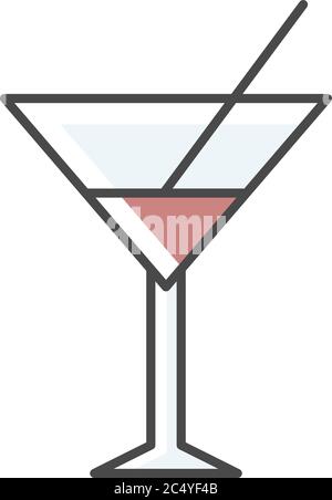 Vermouth RGB color icon Stock Vector