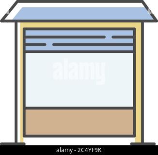 Garage RGB color icon Stock Vector