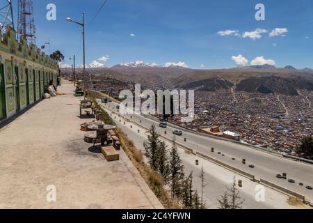 La Paz, Bolivia - september 30, 2018: fortune teller's shacks in the El Alto neighborhood of La Paz, Bolivia Stock Photo