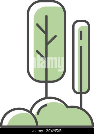 Park RGB color icon Stock Vector