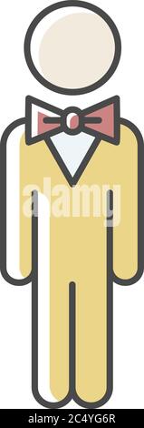 Concierge RGB color icon Stock Vector
