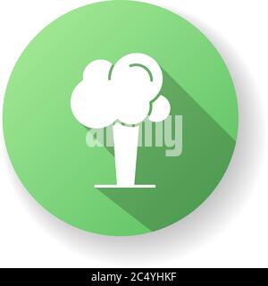 Tree green flat design long shadow glyph icon Stock Vector