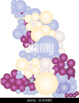 Set of decorative balloons with white background vector Stock Vector