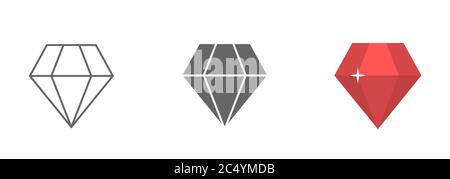 Diamond vector icons Stock Vector