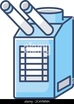 Spot cooler RGB color icon Stock Vector