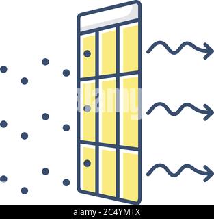 AC filter RGB color icon Stock Vector