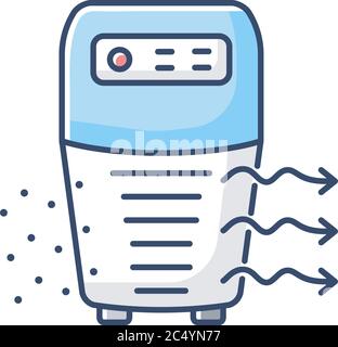 Air purifier RGB color icon Stock Vector
