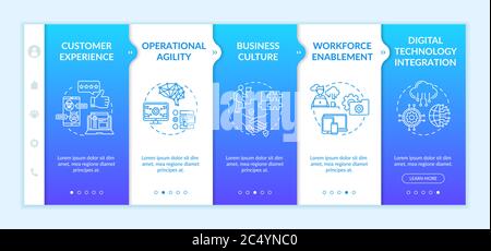 Company improvement onboarding vector template Stock Vector