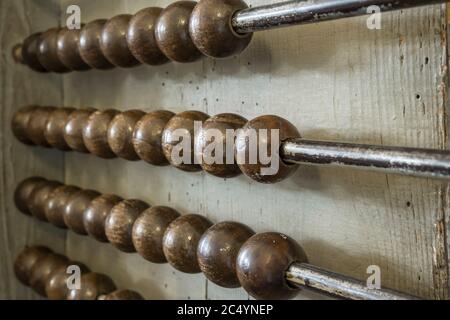 old wooden abacus Stock Photo