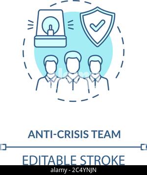 Anti-crisis team concept icon Stock Vector