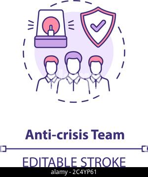Anti-crisis team concept icon Stock Vector