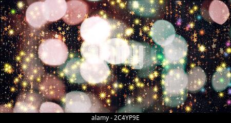 Beautiful holiday background with bokeh and lights Stock Photo