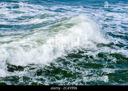 a big wave on the Baltic sea coast during a storm Stock Photo