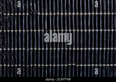 Dirty air filter. High efficiency air filter for HVAC system. Stock Photo