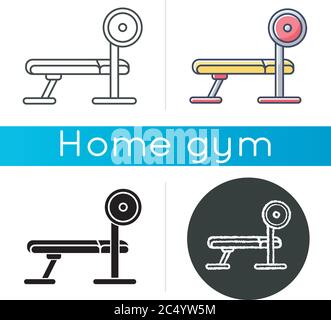 Weight bench icon Stock Vector