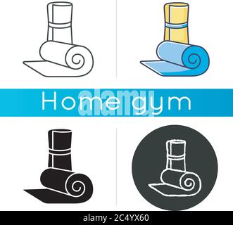 Exercise mat icon Stock Vector