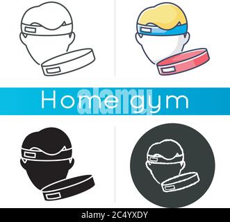 Workout headband icon Stock Vector