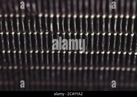 Dirty air filter. High efficiency air filter for HVAC system. Stock Photo