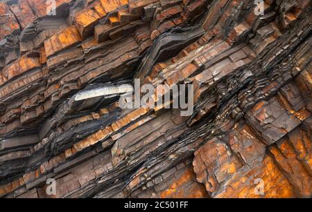 The Cliff face at Sandymouth Bay North Cornwall Stock Photo