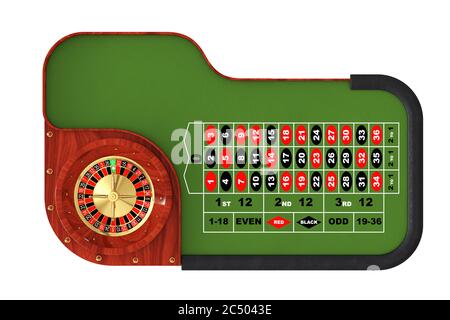 3d rendering of a roulette placed on an endless green surface with a  classic betting grid. Betting squares. Winning money. Losing at gambling  Stock Photo - Alamy