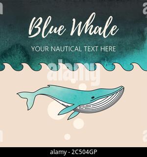 Illustration of whale Stock Vector