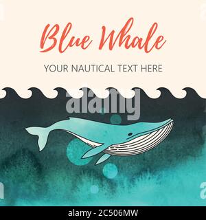 Illustration of whale Stock Vector