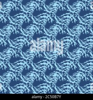 ocean waves seamless vector dynamic pattern Stock Vector
