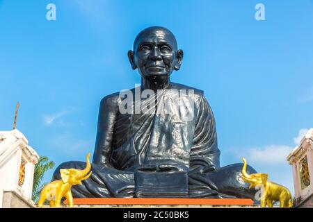 Black monk near Phuket in Thailand in a summer day Stock Photo