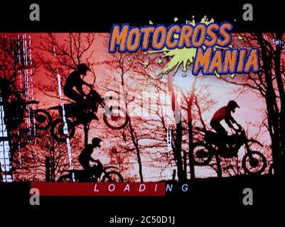 Motocross Mania - Sony Playstation 1 PS1 PSX - Editorial use only Stock Photo