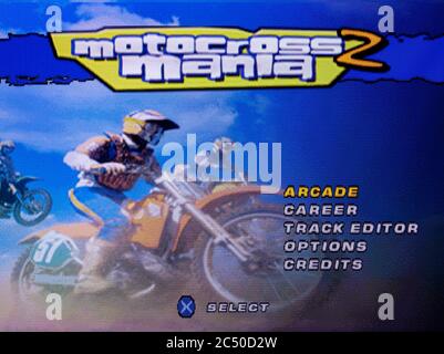 Motocross Mania 2 - Sony Playstation 1 PS1 PSX - Editorial use only Stock Photo