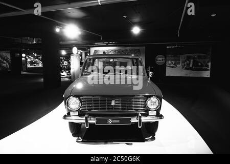 VAZ-2101 'Zhiguli' at the exhibition of vintage cars. Retro car. Classic Car exhibition - Heydar Aliyev Center, Baku, Azerbaijan 26,04,2017 Stock Photo